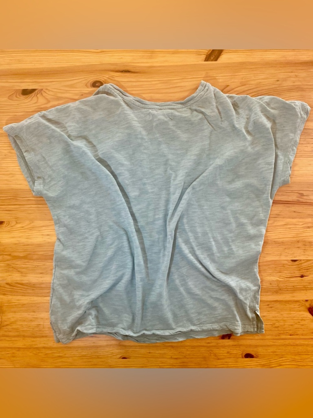 Madewell Dolman-Sleeve Boxy Crewneck Tee in Slub Pale Eucalyptus Size Medium - Picture 7 of 13